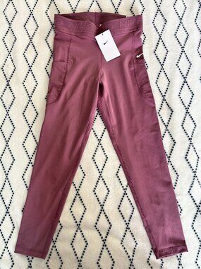 burgundy Nike leggings 7/8 length Medium